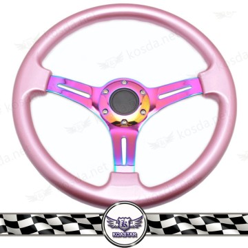 Billet Pink steering wheel, classic car steering wheels