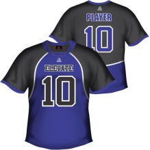 Customized Gray / Blue Sublimated Soccer Jersey, Football Team Apparel