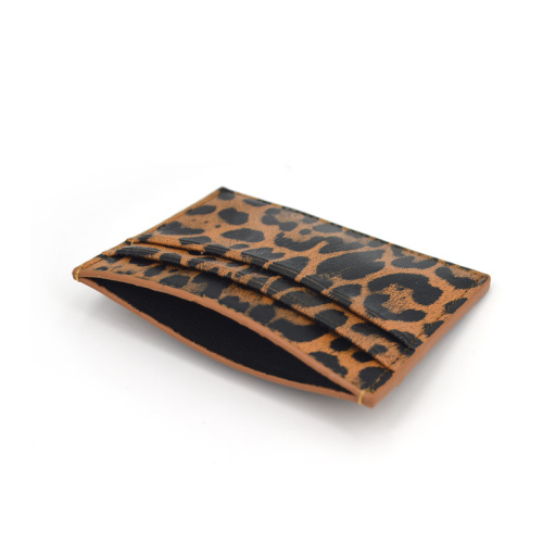 Retro Stylish Leopard Leather Card Holder