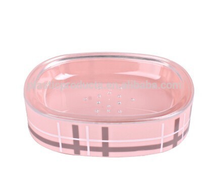 pink plastic fancy soap dish
