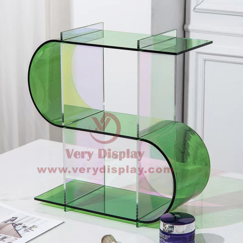 Acrylic commodity storage shelf durable storage etagere