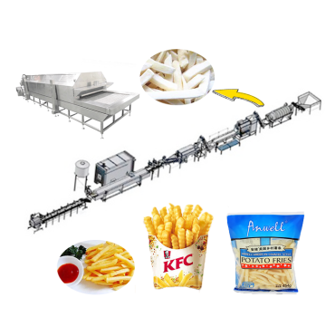 Automatic Frozen French Fries and Potato Chips Production Line