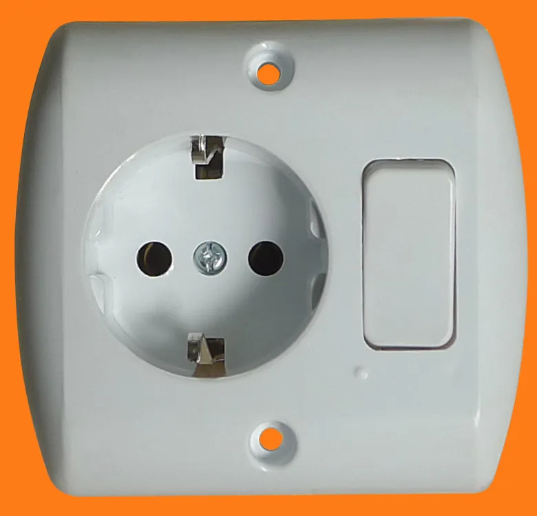 2pin Flush Mounted 16A Wall Socket Outlet (F7010)