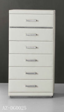 White Leather Tall boy bedside table design AZ-DG0025#