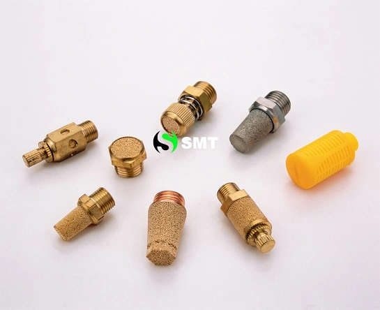 V Type Series Brass Material Pneumatic Silencer Copper Air Muffler