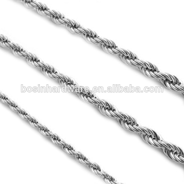 Fashion High Quality Metal Silver Rope Chain