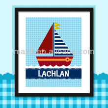 2015 New Picture Frame Photo Frame For Kids Home Decoration Wooden Wall Picture For Ship Boat