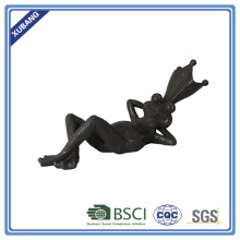 Poly resinCrown lying frog Figurine
