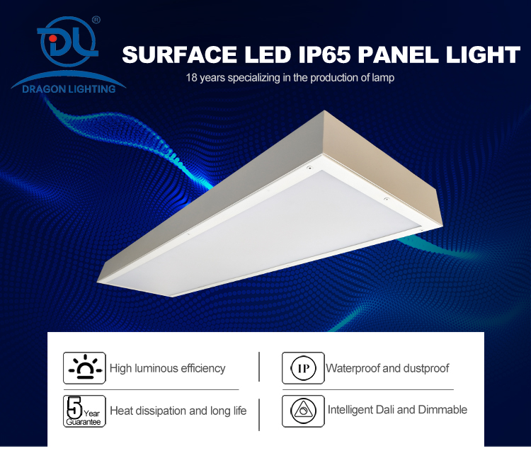 105LM LED IP65 SQUARE SURFACE PANEL LIGHT 1200X300 40W HOSPITAL LABOETORY DEDICATED