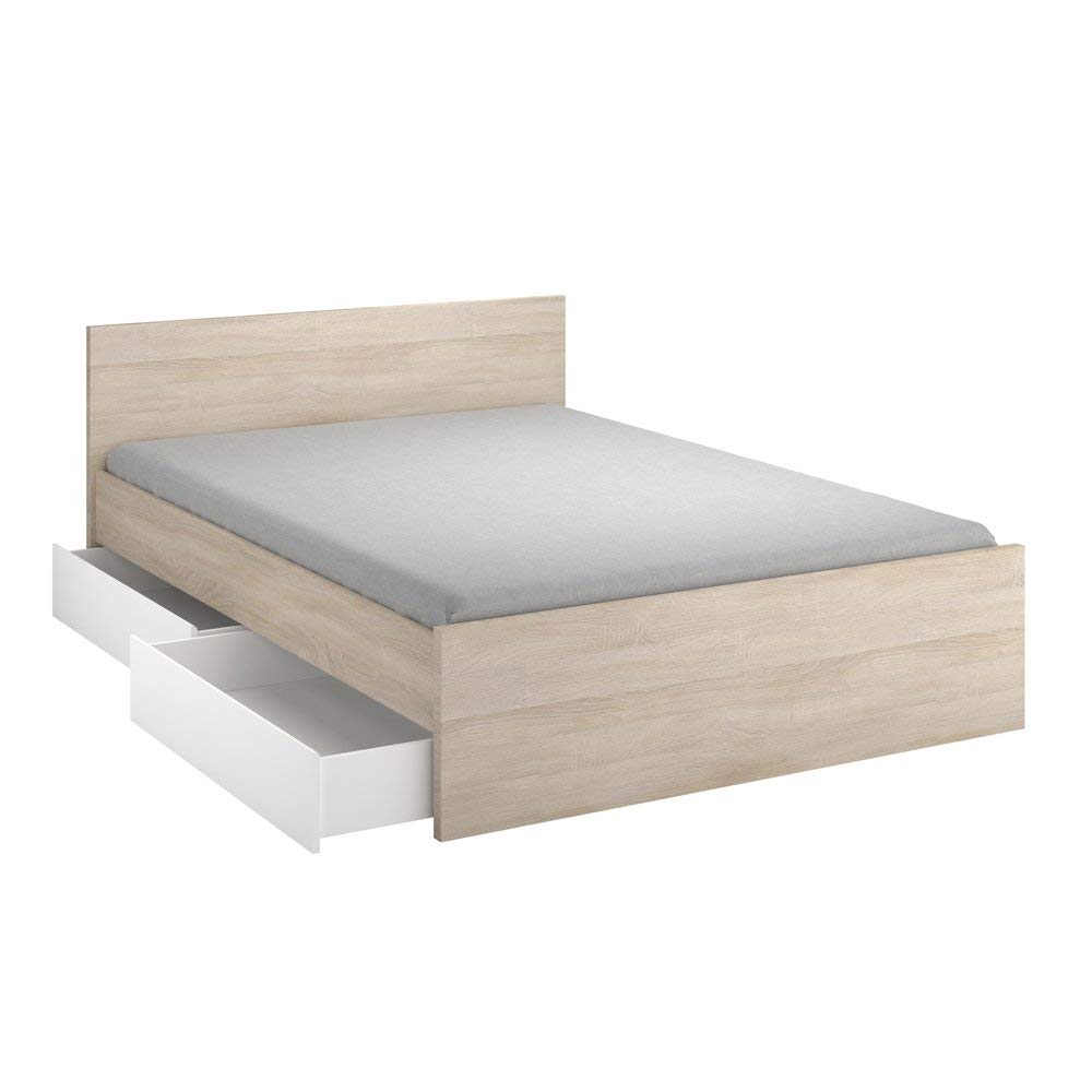 wood Bed with Headboard