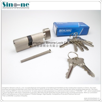 Brass Euro Profile Double Cylinder factory double acting cylinder