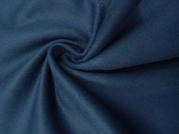 Lovely Oxford/Denim Blue Wool-Blend Melton Coating