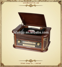 High quality low price suitcase design portable wooden gramophone record player