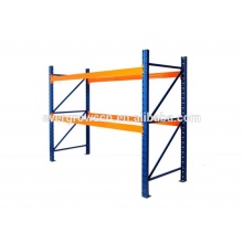 Multi-shelf customized stack pallet rack system with wire mesh decking