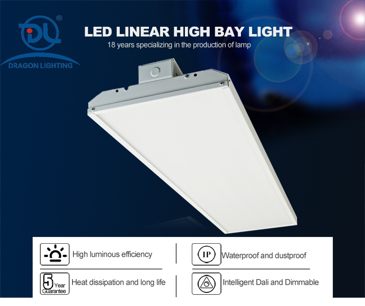 325W 300W Surface Mounted Industrial LED Linear High Bay Light