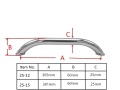 DIA.25mm Agarre el mango de riel Herrillo de barco marino