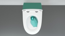 Rimless P-Trap Ceramic Wall Hung Toilet