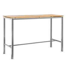 304# Stainless Steel Burma Teak Outdoor Bar Table
