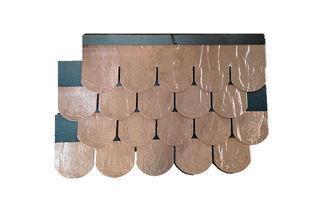 Fish-Scale Copper Asphalt Roofing Shingles For Roof Decorat