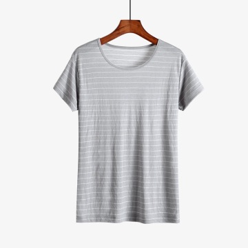 Damen Kurzarm T-Shirt Streifen