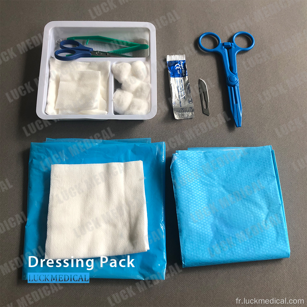 Pack de pansement médical jetable stérile