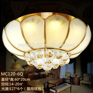 2016 brass crystal balls ceiling lamps, traditional 2015 hot marble copper ceiling lamps