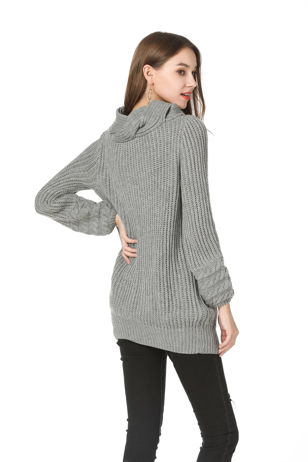 Turtleneck Pullover Seater Women Fashion Apparelカジュアルな冬のニットウェア