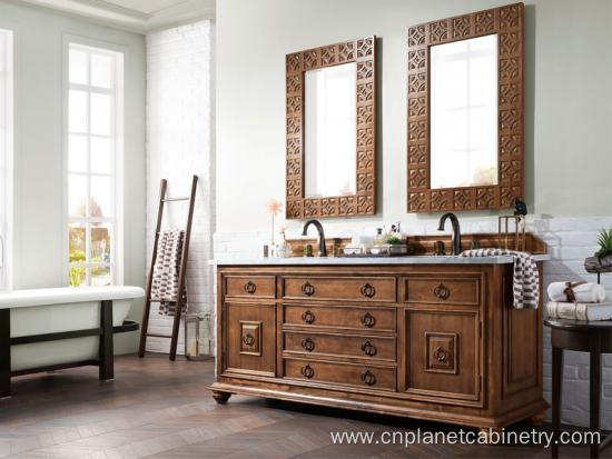 Luxury Freestanding Sink Cabinet Solid Wood Bathroom Vanity