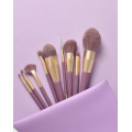 Набор кистей для макияжа с фиолетовой деревянной ручкой из 9 шт.