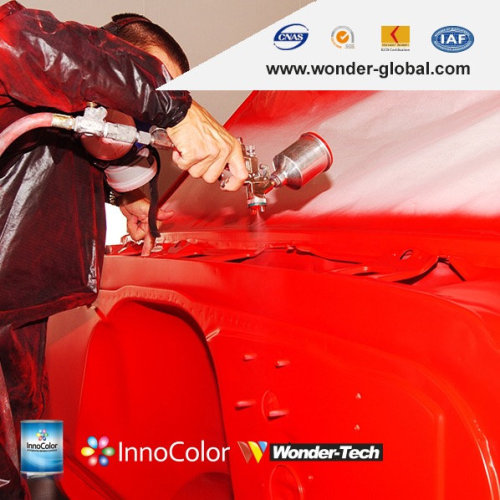 Vente de couleur unie de peinture rouge transparente automobile 1K