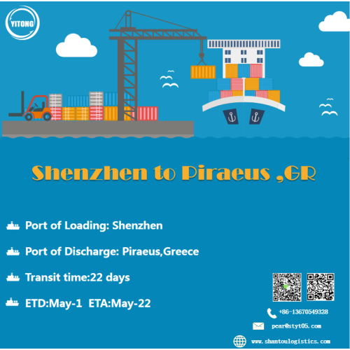 Freight Ocean Shenzhen a Piraeus Grecia