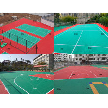 Enlio Interlock Badminton Court Flooring Outdoor Air Badminton