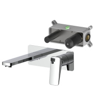 bathroom faucets wall mount Single Lever Solid Brass Bathroom Faucets Wall Mount Manufactory