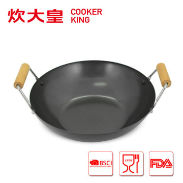 carbon steel two handle wok 2015