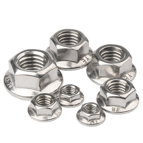 Stainless steel Hexagon nuts with flange M5M6M8M10