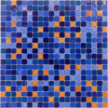 Small Square Mosaic Tiles Floor Blues Art Crafts