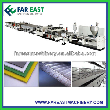 Plastic Hollow Sheet Production Line/PP/PC Hollow Plate Extrusion Machine Line