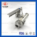 Food Grade Tee with Butterfly Valves