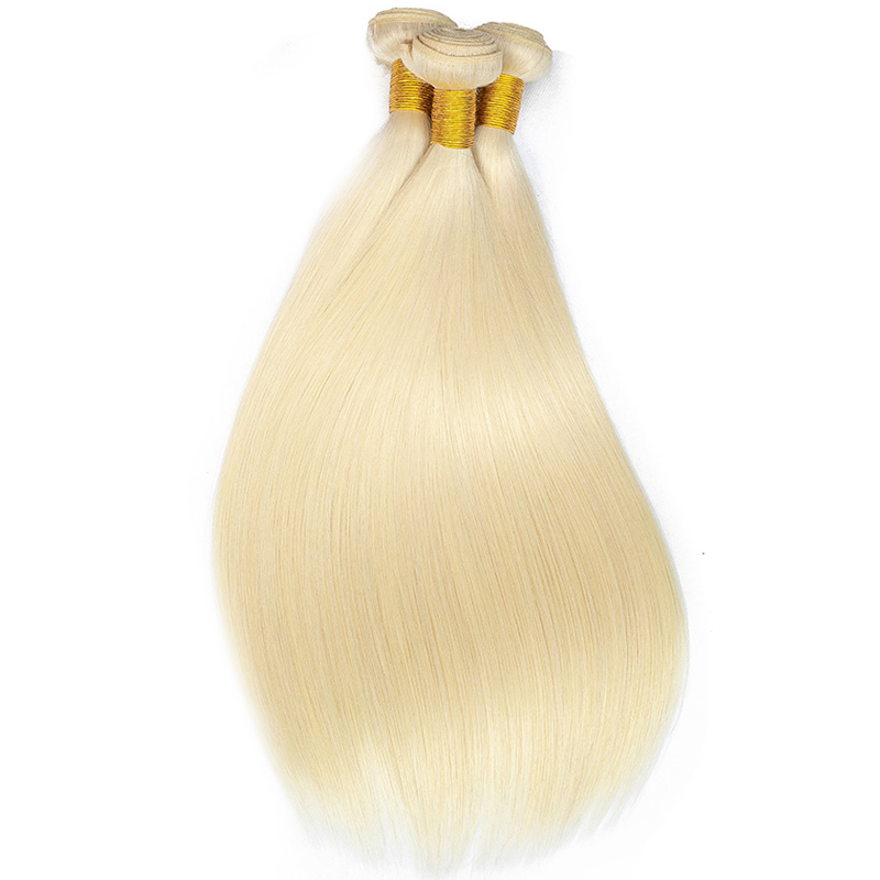 Wholesale 613 blonde ombre color cuticle aligned original brazilian human hair extensions straight wave.