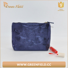 Blue washable paper bag, washable paper cosmetic bag