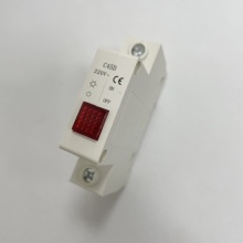 C45D Red Color DIN Rail Mount AC 220V/230V Indicator Lamp