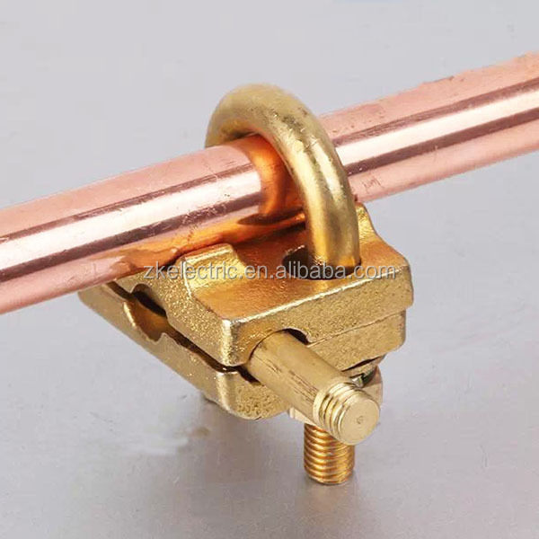 Brass welding ground clamp /copper grounding clamp for tape to tape