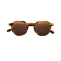 High -end unisex retro vintage acetaat zonnebril met glazen frame