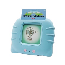 Portable French English dual language kids flash card reader machine educational toys for kids learning
