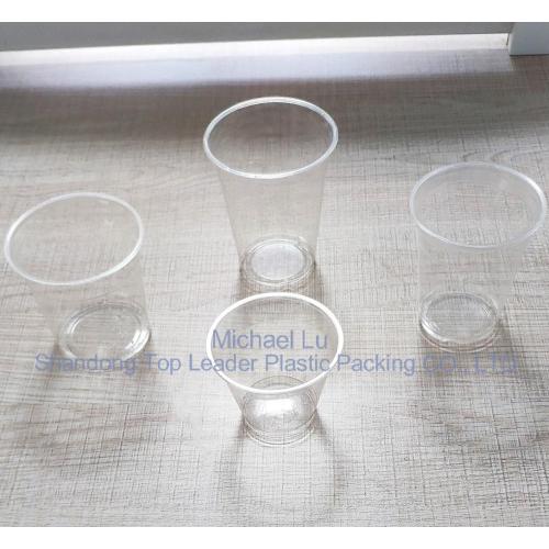 Transparent vingin material Disposable PET cups