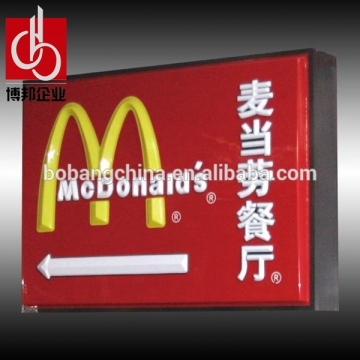 acrylic light box/ stainless steel frame acrylic LED light box