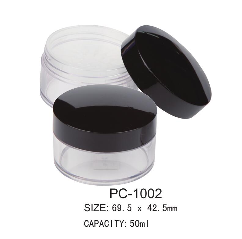 50ml Round Plastic Cosmetic Loose Powder Case PC-1002