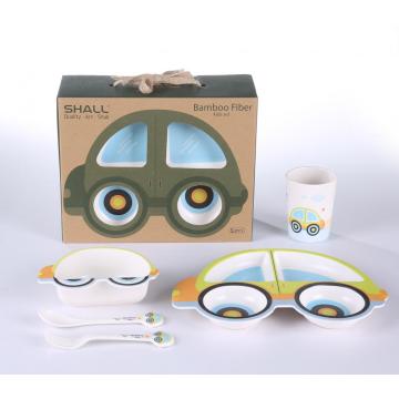 car shaped baby dinnerware set