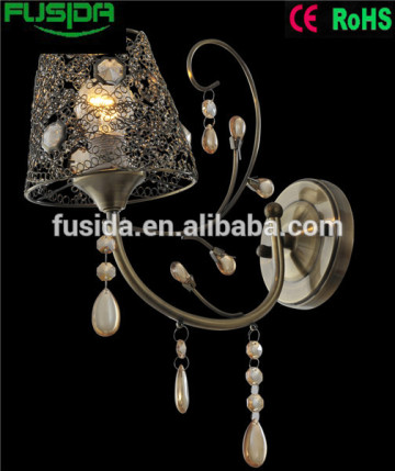 Antique brass and crystal wall lamp with high quality