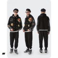 Mens Black Varsity Baseball Jacket